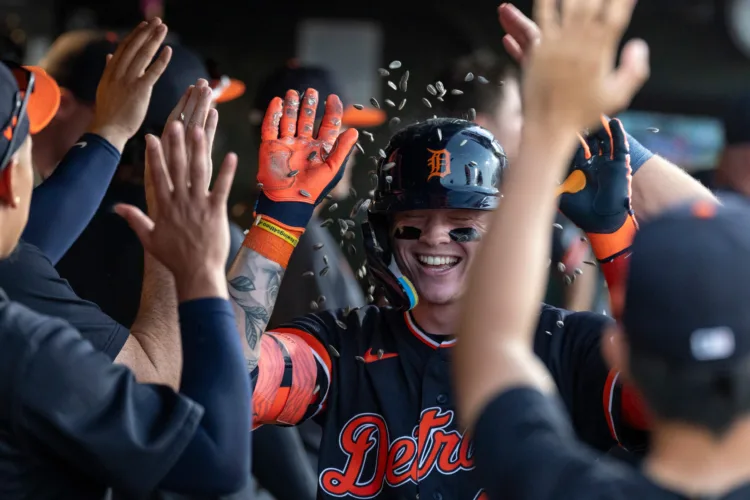 Max Clark hits his first career homer to lead the Tigers past the A's 8-6